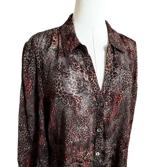 Soft Surrounding NEW Lawton Shirt Dress Leopard Print Button Front Size XL - Picture 8 of 15